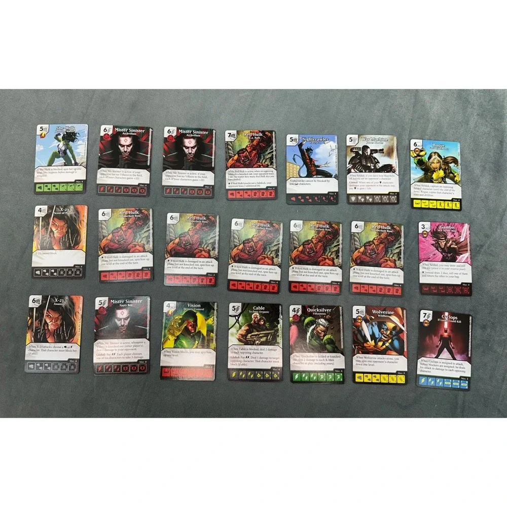 Marvel Dice Masters Card Lot XMen Avengers Professor X Red Hulk Cards Only